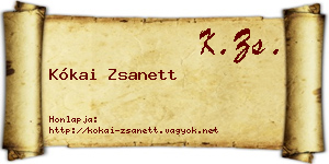 Kókai Zsanett névjegykártya